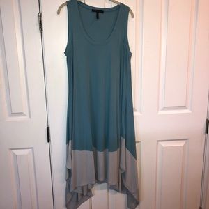 BCBG MIDI BOHO FLOWY TWO TONE DRESS SIZE LARGE